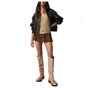 Free people Women's Boss Babe Ribbed-Knit Corset Tank Top